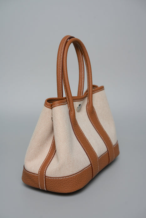 Hermes Mini Garden Party 23 in Ecru Beige/Gold Phw (Brand New)