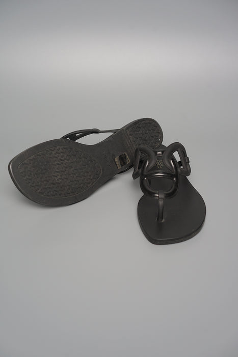 Hermes Egerie Sandal in Noir Size 39