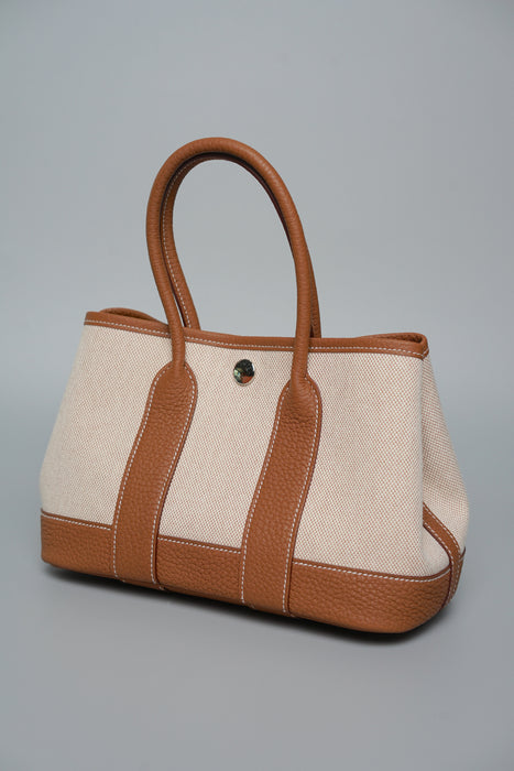 Hermes Mini Garden Party 23 in Ecru Beige/Gold Phw (Brand New)