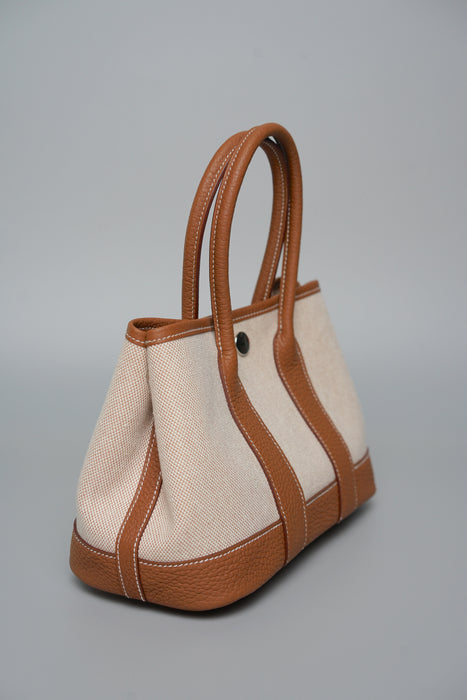 Hermes Mini Garden Party 23 in Ecru Beige/Gold Phw (Brand New)