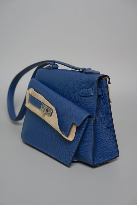 Hermes Kelly Sellier Desordre in Bleu Saphir Palladium (Brand New)