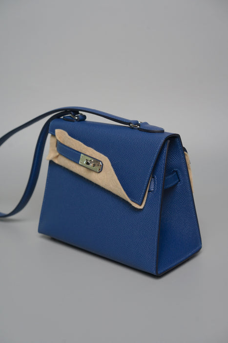 Hermes Kelly Sellier Desordre in Bleu Saphir Palladium (Brand New)