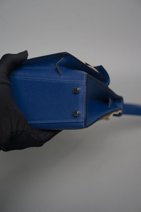 Hermes Kelly Sellier Desordre in Bleu Saphir Palladium (Brand New)