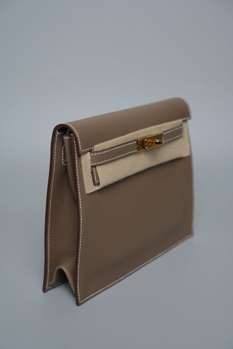 Hermes Kelly Danse in Etoupe Evercolor Ghw (Brand New)