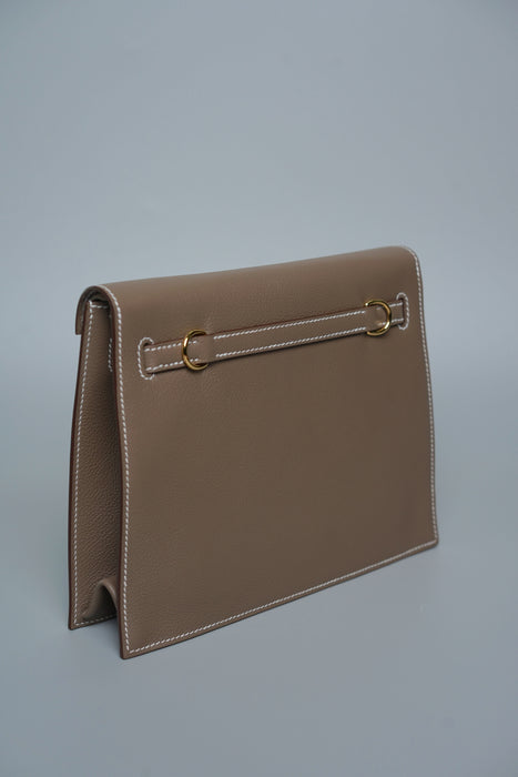 Hermes Kelly Danse in Etoupe Evercolor Ghw (Brand New)