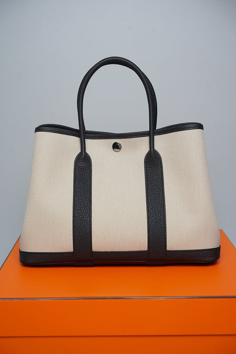 Hermes Garden Party 30 in Beton/Noir Phw (Brand New)