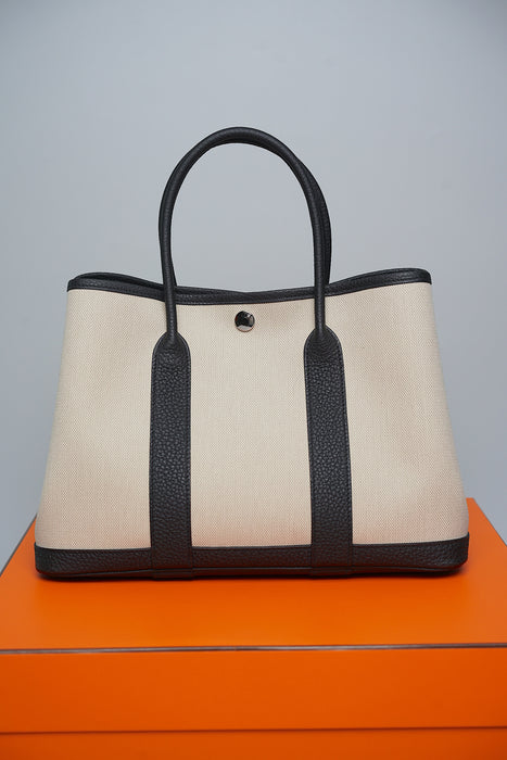 Hermes Garden Party 30 in Beton/Noir Phw (Brand New)