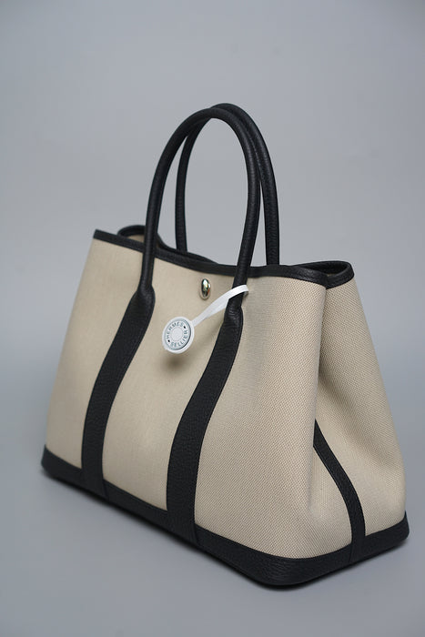 Hermes Garden Party 30 in Beton/Noir Phw (Brand New)