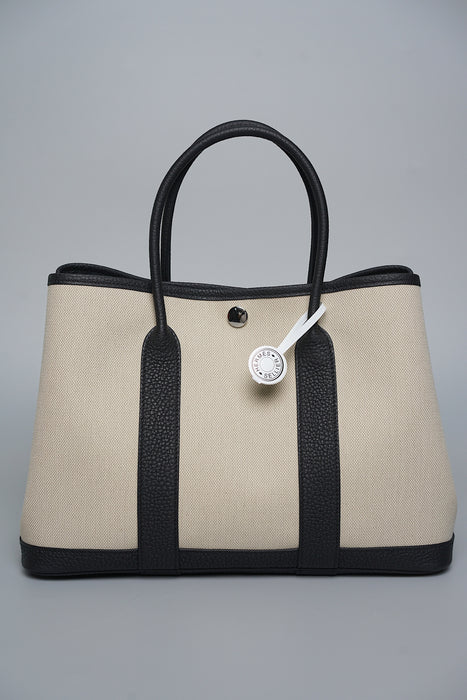 Hermes Garden Party 30 in Beton/Noir Phw (Brand New)