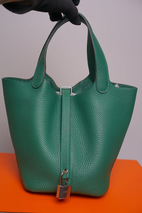 Hermes Picotin 18 in Vert Moyen Phw (Brand New)