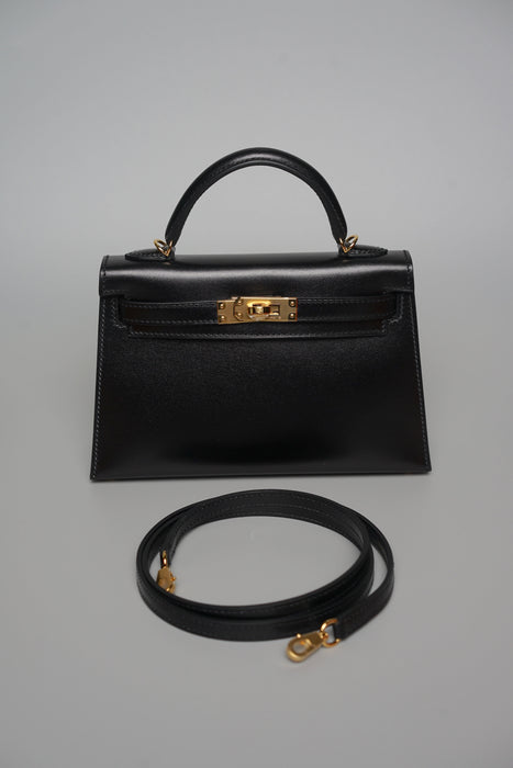 Hermes Kelly 20 in Noir Box Ghw (Brand New)
