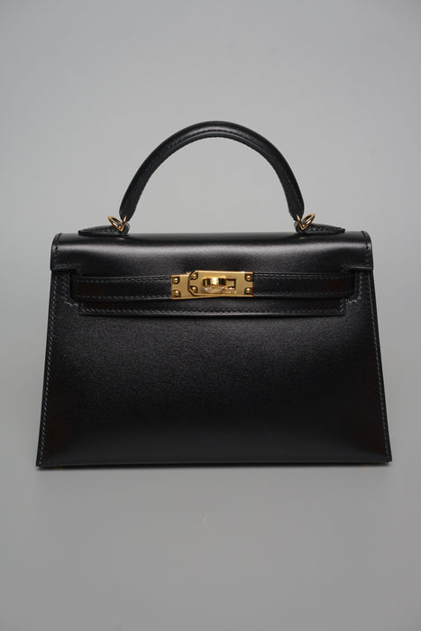 Hermes Kelly 20 in Noir Box Ghw (Brand New)