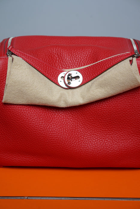 Hermes Lindy 26 in Rouge Cassaque Phw
