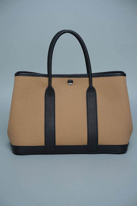 Hermes Garden Party 30 in Chai/Noir Phw