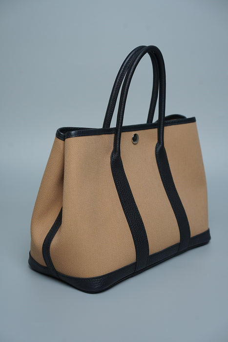 Hermes Garden Party 30 in Chai/Noir Phw