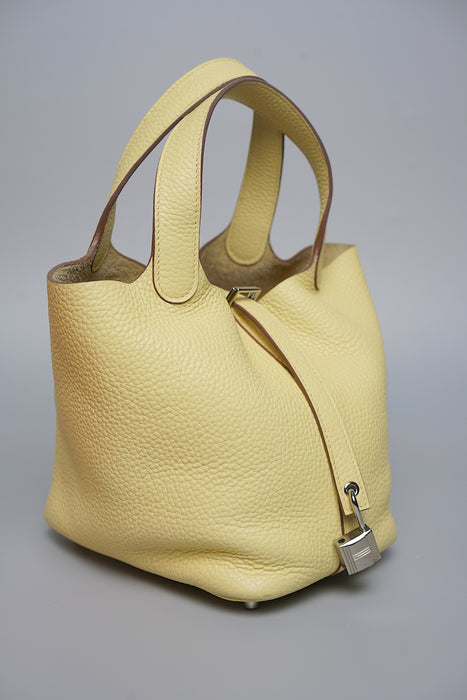 Hermes Picotin 18 in Jaune Poussin Phw