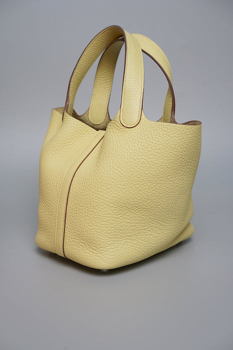 Hermes Picotin 18 in Jaune Poussin Phw