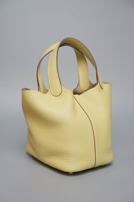 Hermes Picotin 18 in Jaune Poussin Phw