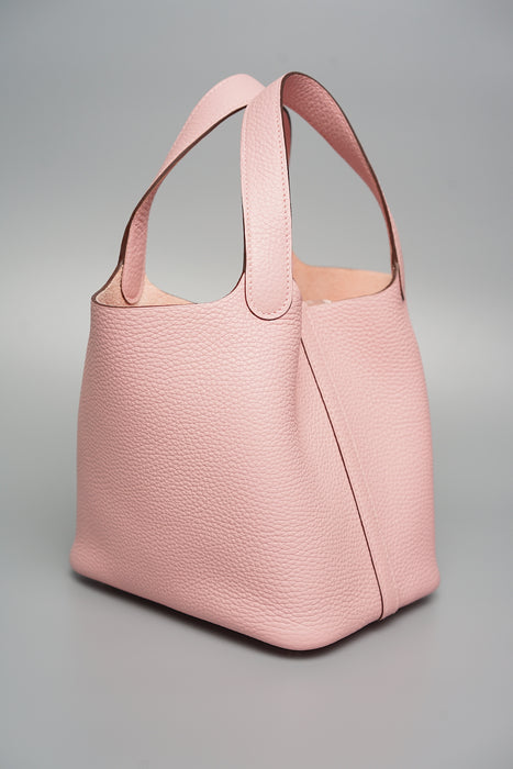 Hermes Picotin 18 in Rose Sakura Phw (Brand New)