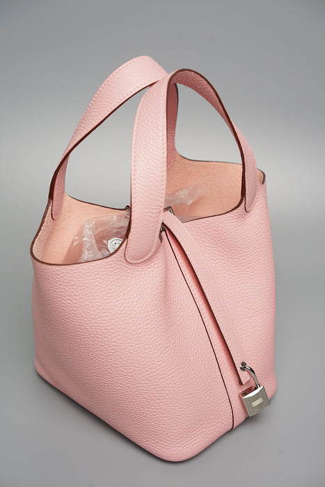 Hermes Picotin 18 in Rose Sakura Phw (Brand New)