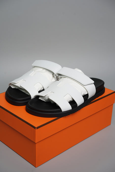 Hermes Chypre Sandals in Blanc Size 38 (Brand New)