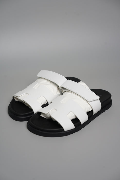 Hermes Chypre Sandals in Blanc Size 38 (Brand New)