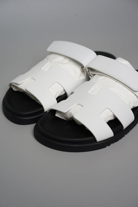 Hermes Chypre Sandals in Blanc Size 38 (Brand New)