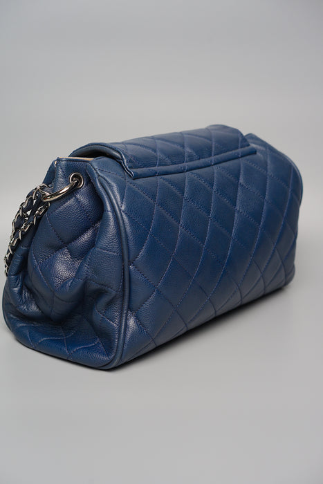 Chanel Accordian Flap Bag in Navy Caviar