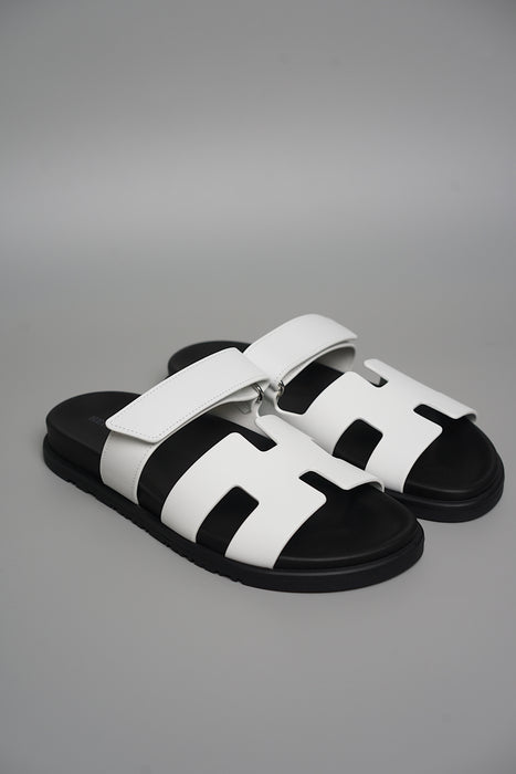 Hermes Chypre Sandals in Blanc Size 38 (Brand New)