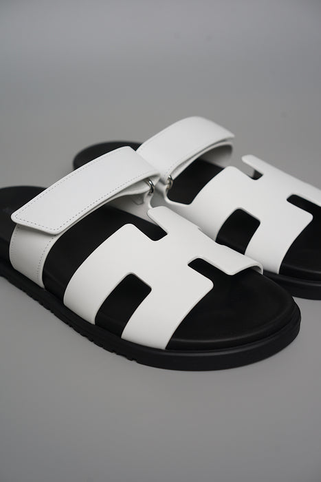 Hermes Chypre Sandals in Blanc Size 38 (Brand New)