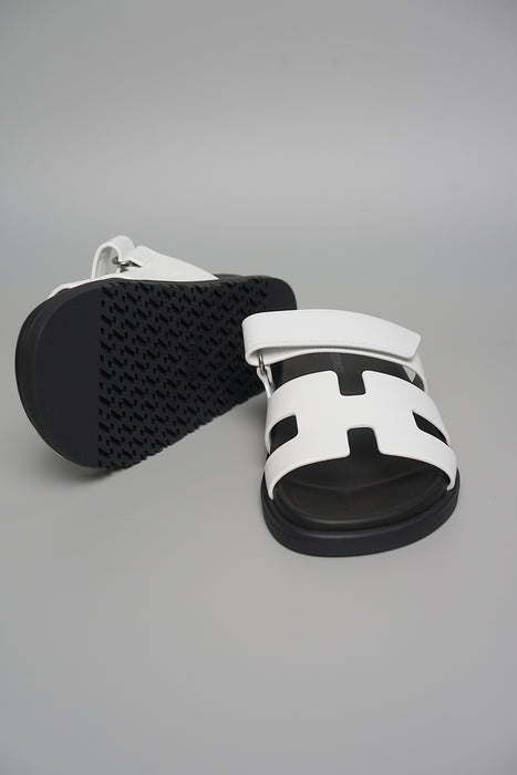 Hermes Chypre Sandals in Blanc Size 38 (Brand New)