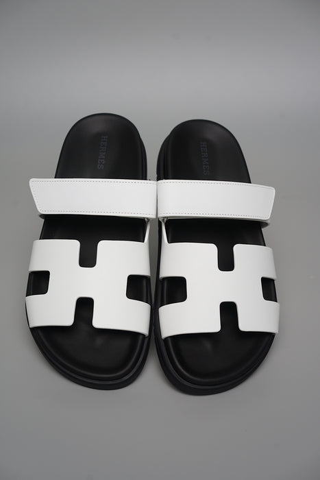 Hermes Chypre Sandals in Blanc Size 38 (Brand New)
