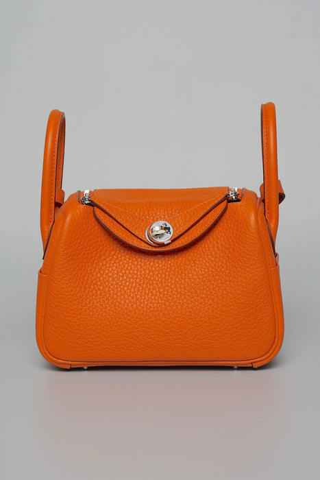 Hermes Mini Lindy in Orange Clemence Phw (Brand New)