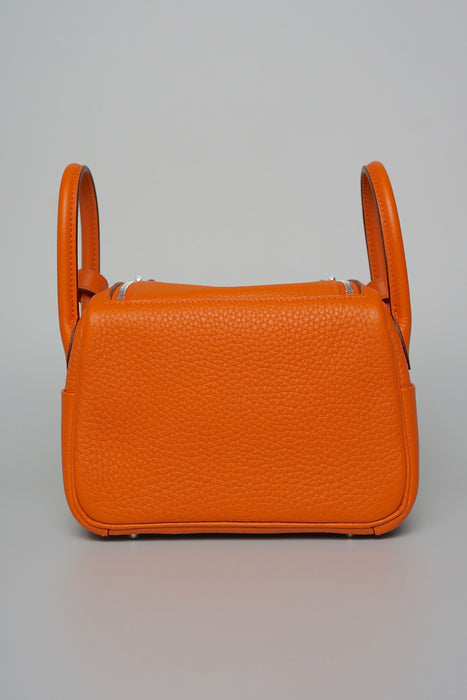 Hermes Mini Lindy in Orange Clemence Phw (Brand New)