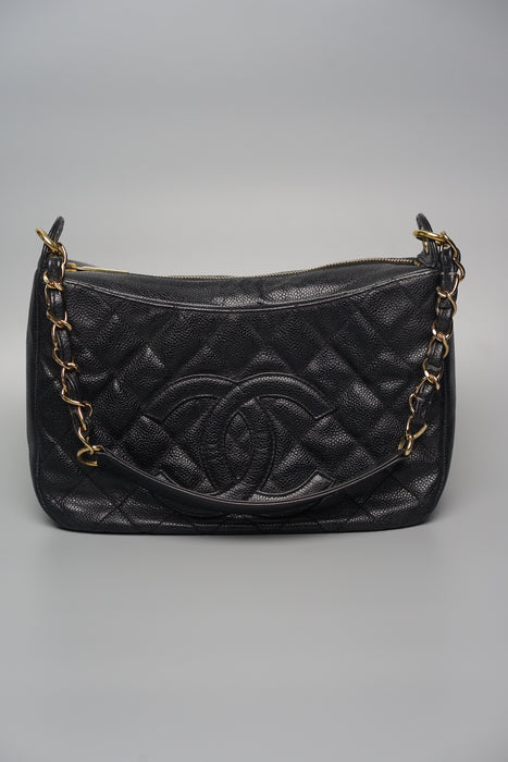 Chanel Vintage Hobo Bag in Black Caviar Ghw