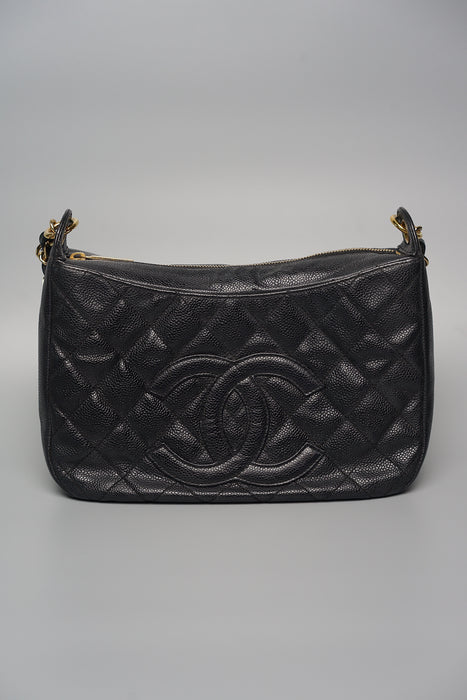 Chanel Vintage Hobo Bag in Black Caviar Ghw