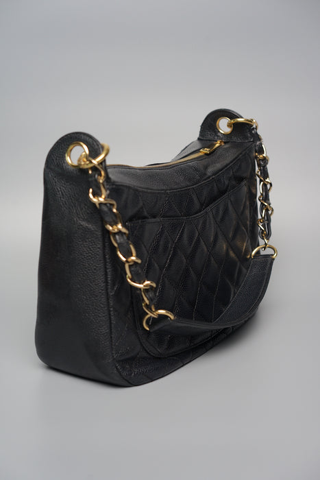 Chanel Vintage Hobo Bag in Black Caviar Ghw