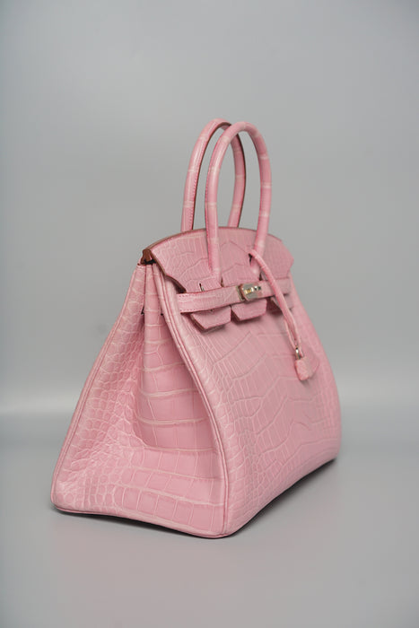 Hermes Birkin 35 in Bubblegum Matte Alligator Phw