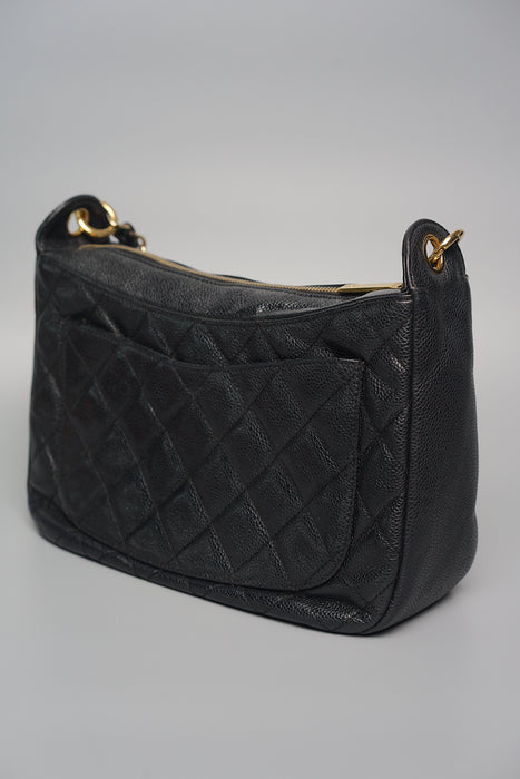 Chanel Vintage Hobo Bag in Black Caviar Ghw