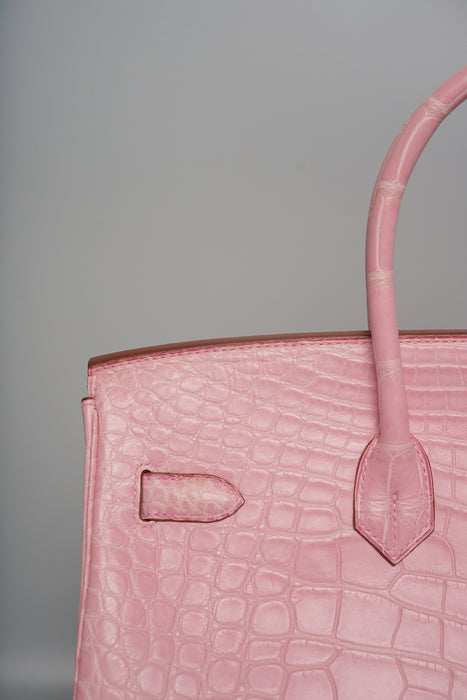 Hermes Birkin 35 in Bubblegum Matte Alligator Phw