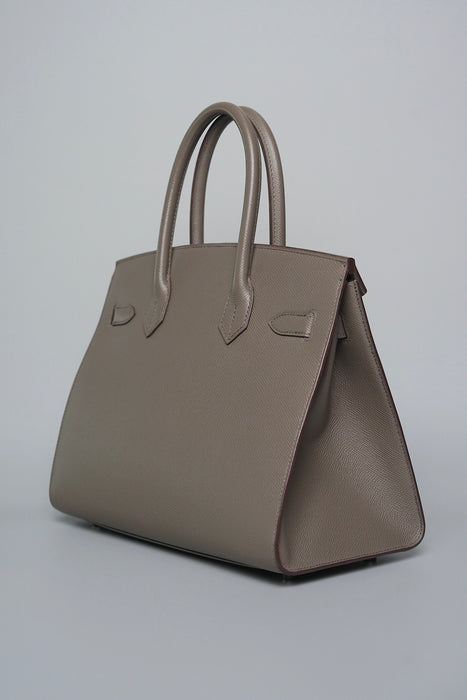 Hermes Birkin 30 Sellier in Etain Epsom Phw