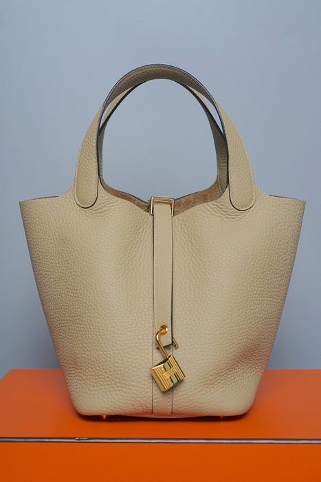 Hermes Picotin 18 in Trench Clemence Ghw