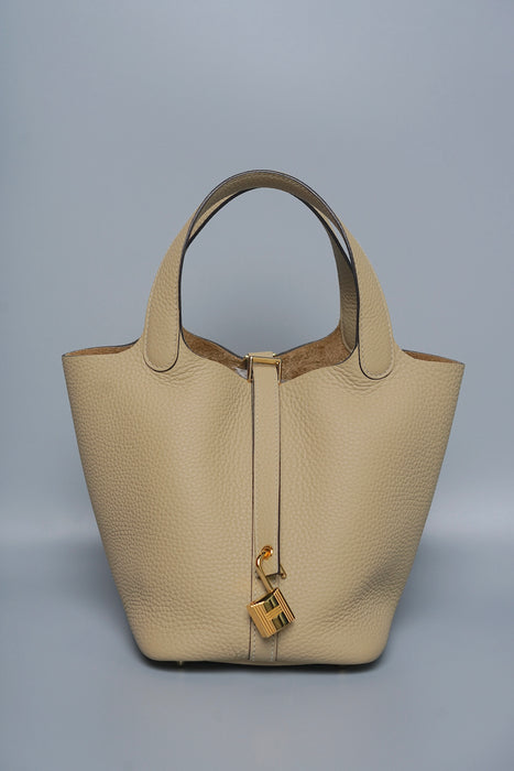 Hermes Picotin 18 in Trench Clemence Ghw