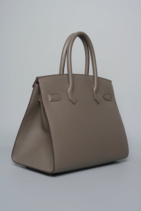 Hermes Birkin 30 Sellier in Etain Epsom Phw
