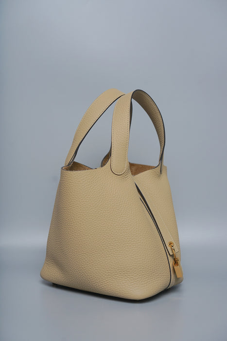 Hermes Picotin 18 in Trench Clemence Ghw