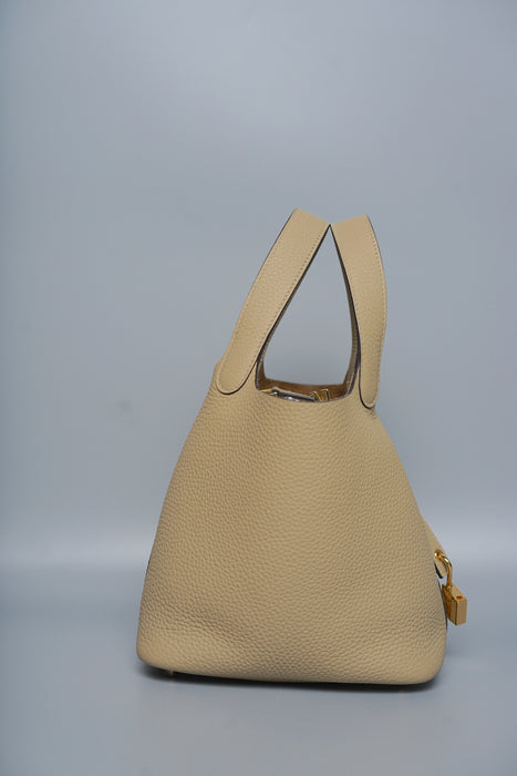 Hermes Picotin 18 in Trench Clemence Ghw