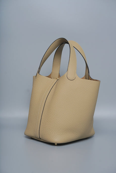 Hermes Picotin 18 in Trench Clemence Ghw