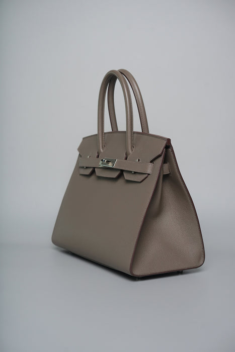 Hermes Birkin 30 Sellier in Etain Epsom Phw