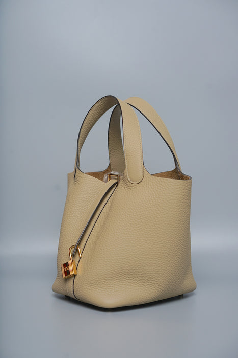 Hermes Picotin 18 in Trench Clemence Ghw