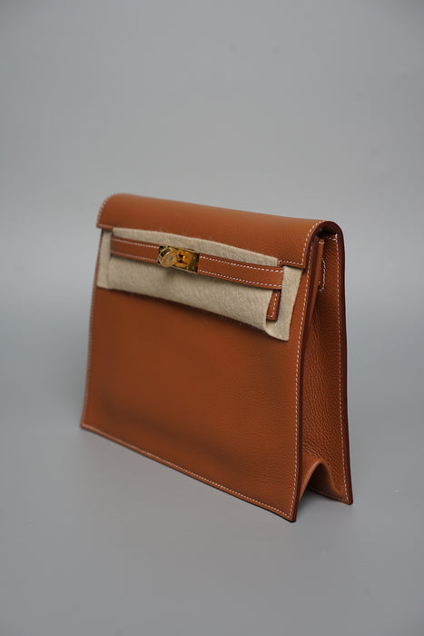 Hermes Kelly Danse in Gold Evercolor Ghw (Brand New)